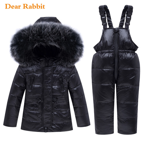 2022 new Winter Baby Boy Girl clothing Set warm Down Jacket coat Snowsuit Children parka Kids Clothes Ski suit Overalls overcoat ► Photo 1/6