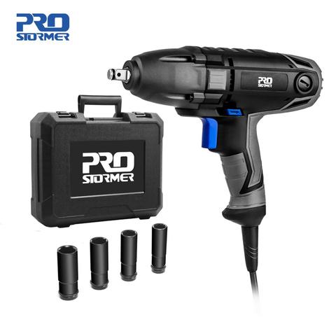 450N.m 1100W Electric Impact Wrench 220V 1/2-Inch Electric Wrench 3400RPM Speed 4 Sockets Car Repair Power Tools By PROSTORMER ► Photo 1/6