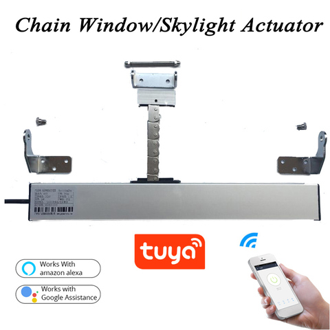 3 line AC220V Smart Wifi window opener Tuya Motorized Chain opener window Actuator Skylight casement Greenhouse Home automation ► Photo 1/6