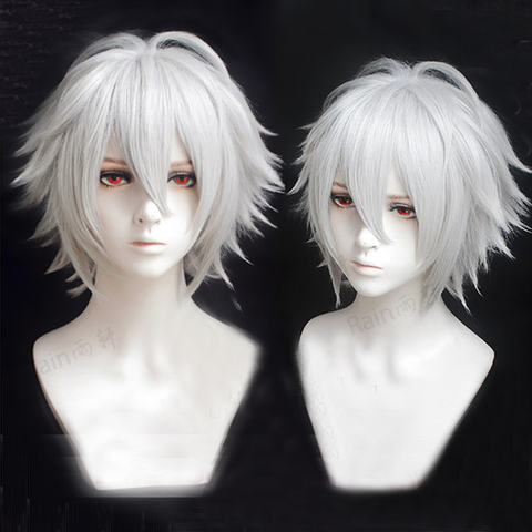 Division Rap Battle Hypnosis MIC Aohitsugi Samatoki Short Silver White Wig Heat Resistant Synthetic Hair Cosplay Wigs + Wig Cap ► Photo 1/5