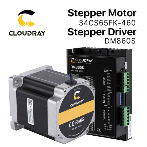 Cloudray Nema 34 Open Loop Stepper Motor Driver Kit 6.5N.m 4.6A DM860S 2.4A-7.2A for 3D printer CNC Engraving Milling Machine ► Photo 1/6