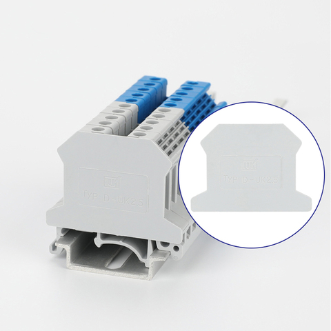 D-UK2.5  Terminal Block UK 2.5 B  End Cover Plate Din Rail Terminal Blocks Accessories 1pcs ► Photo 1/3