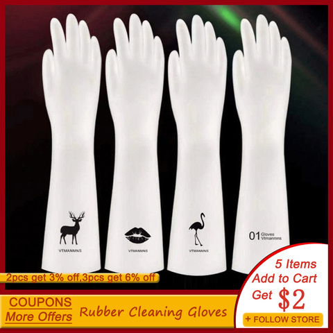 10 Pairs Kitchen Dish Washing Gloves Household Dishwashing Rubber Gloves Waterproof For Washing Cleaning Gloves Dishes Durable ► Photo 1/6