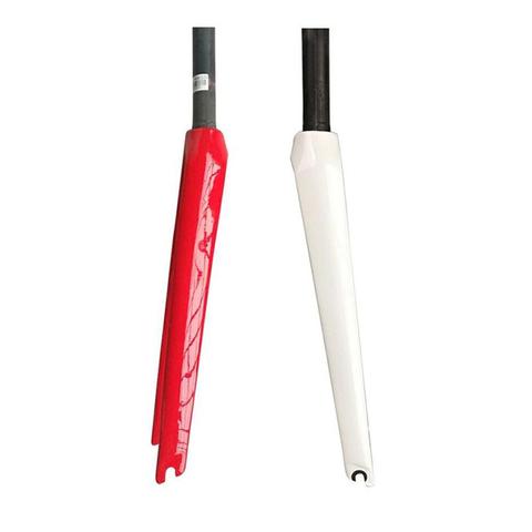 DODICI full carbon fiber road dead fly fork 700C road bike full carbon straight tube fork 28.6 red white ► Photo 1/6