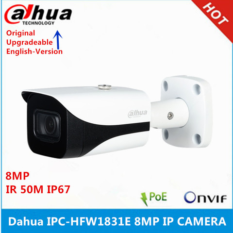 Original Dahua IPC-HFW1831E 8MP IP Camera IR50 meter WDR Mini Bullet POE Camera ► Photo 1/2