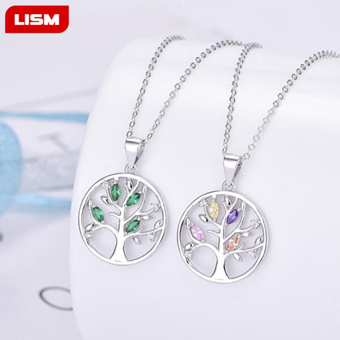 Real 925 Sterling Silver Tree of Life Fashion Dream Catcher Pendant Necklaces for Women Sterling Silver Jewelry ► Photo 1/6