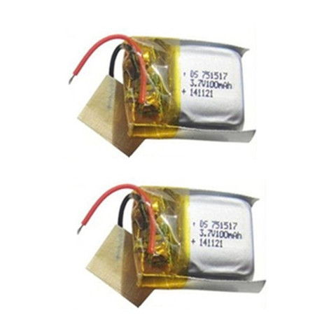 3.7v 100mah 751517 for Cheerson CX-10 CX10 CX12 JJ820 V646 V676 JJ810 RC Quadcopter Spare Parts 2pcs ► Photo 1/4