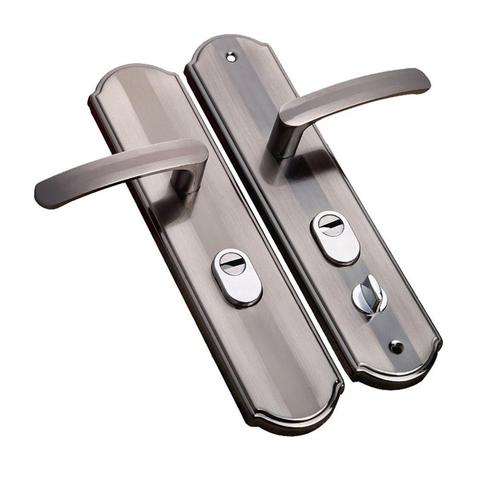 Aluminium Alloy Door Handle Universal Security Door Handle Pair Lock Thickened Panel Handle Door Lock  Household Hardware ► Photo 1/6