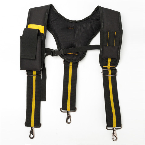 Black Suspenders For Men Y Type Tooling Suspender Can Hang Tool Bag Reducing Weight Strap Heavy Work Tool Belt Braces Suspenders ► Photo 1/6