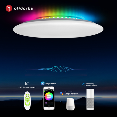 OFFDARKS smart ceiling light APP/WIFI voice control RGB dimming remote control ceiling lamp for kitchen, living room, bedroom ► Photo 1/6