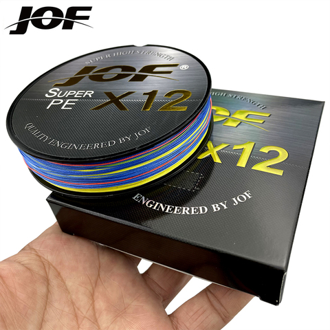 JOF 12 Strands Braided PE Fishing Line 500M 300M 100M 25-92LB Multifilament Smooth Fishing Line For Carp Fishing ► Photo 1/6