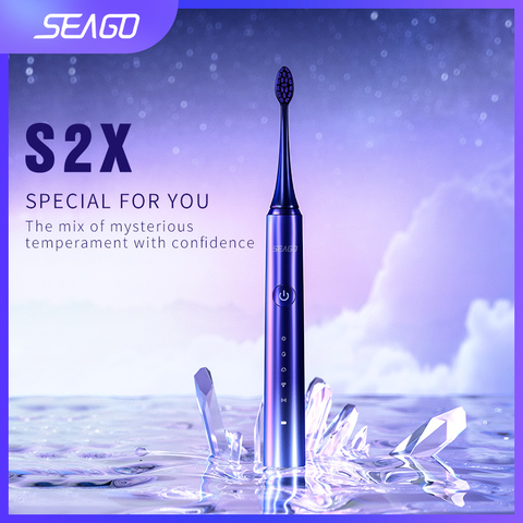 SEAGO Rechargeable Ultrasonic  Electric Toothbrush Sonic 5 Mode Waterproof Fast charging Tooth Brush Adult Couple Gift Teeth ► Photo 1/6