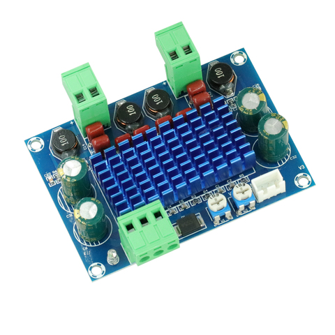 High Power Digital HIFI Power Amplifier Board 2*120W XH-M572 TPA3116D2 Chassis Dedicated Plug-in Input 5V 24V 28V output 120W ► Photo 1/4