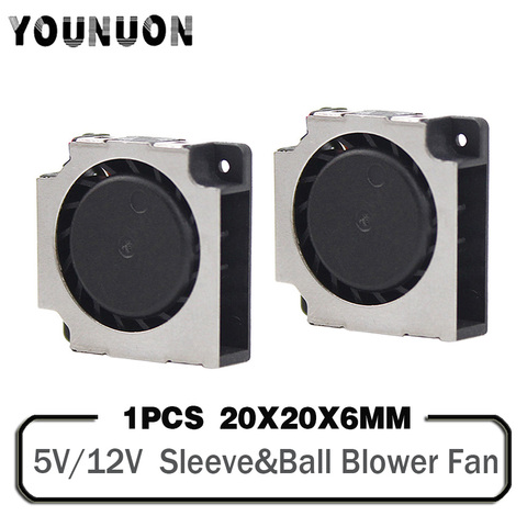 20mm Blower Fan 2cm 2006 20x20x6mm DC 5V 12V Mini Blower Cooling Cooler Fan Handheld Projector Radiator Fan 2006 Heatisnk Fan ► Photo 1/6