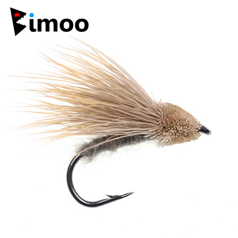 Bimoo 6PCS/Lot #10 Cicada Deer Hair Flies Floating Bass Fly