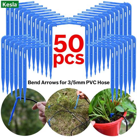 50PCS Bend Drip Arrow Dripper Micro Drip Irrigation Kit Emitters for 3/5mm Hose Garden Watering Saving Micro Dripper Greenhouse ► Photo 1/6