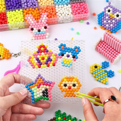 5mm Water Magic Beads Spray Water Multicolor Hama Beads Kids Educational DIY Toys Christmas gifts 3D Puzzles Accessories ► Photo 1/6