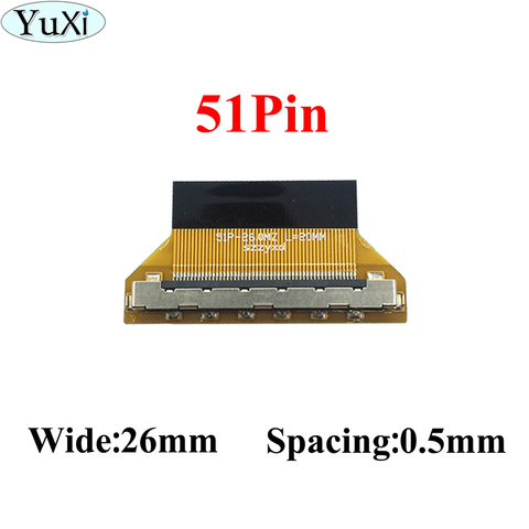 YuXi 1PCS LVDS cable with lock to 51 Pin FFC FPC Flexible Flat Cable connector 187059-51221 for Samsung for LG LCD ► Photo 1/2