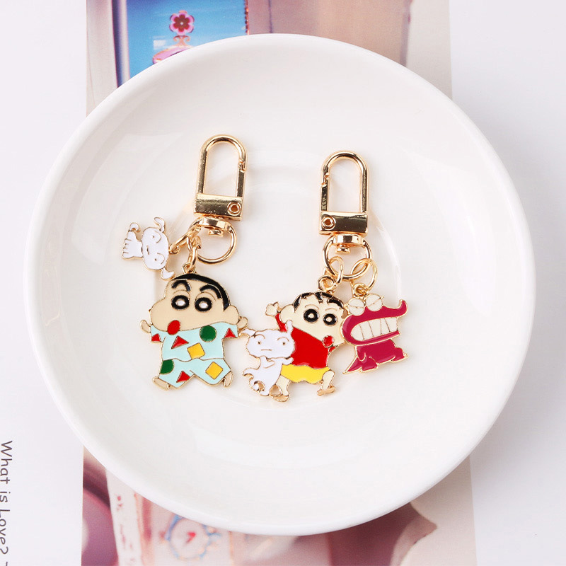 New Cute Crayon Shinchan Keychain Cartoon Anime Metal Childhood Car Key  Chain For Women Kids Trinkets Jewelry Gift - Price history & Review |  AliExpress Seller - Water Keychain Store 