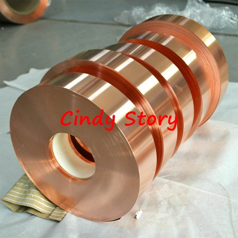 1PC 99.9% Pure Copper Cu Metal Sheet Foil Plate 0.01/0.02/0.03/0.04/0.05/0.06/0.08mm x 100mm x 1000mm Thickness ► Photo 1/4