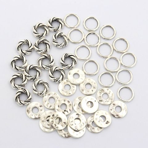 100pcs Mix Tibetan Gold Silver Round Metal Closed Loose Spacer Beads Jump Rings For Jewelry Making Bracelet Diy Accessories ► Photo 1/6