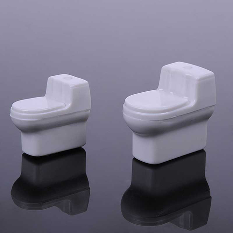 10pcs White Unpainted Toilet Model Dollhouse Miniature Furniture 1:25 1:30 1:50 Scale ► Photo 1/4