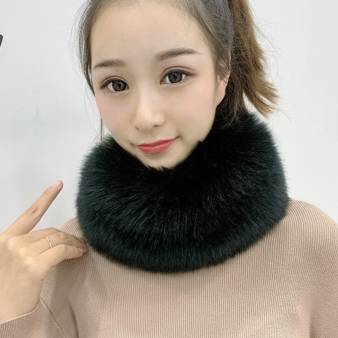 Imitated Fox Fur Collar Thick Warm Neck Protection Faux Fur Collar Korean Style Winter Lady hair  scarves fur scarf women ► Photo 1/5