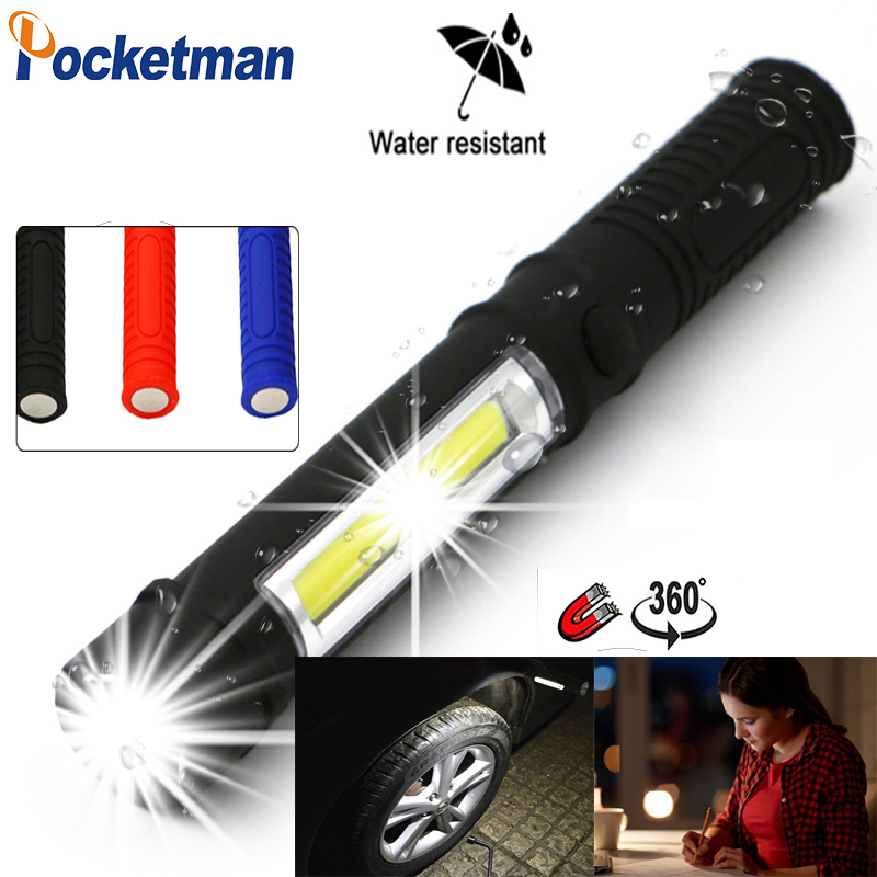 Portable Flashlight COB LED Torch with Clip Pocket Light Inspection Work Light a 