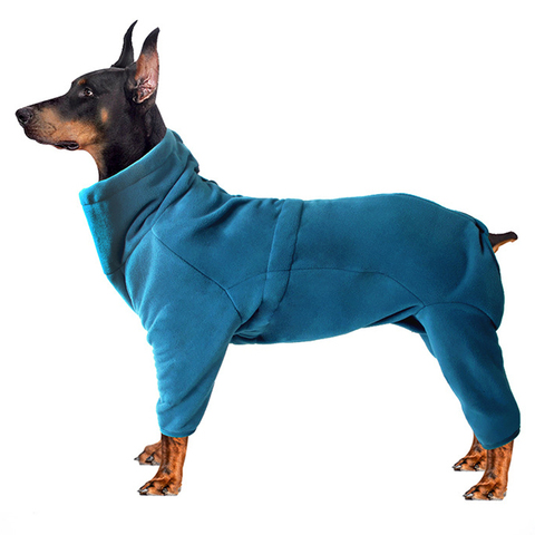 Winter Dog Overalls Four Legs Pajamas Warm Tight Clothes for Small Big Dogs Outdoor Walk Fleece Jumpsuit Christmas Pet Costume ► Photo 1/6