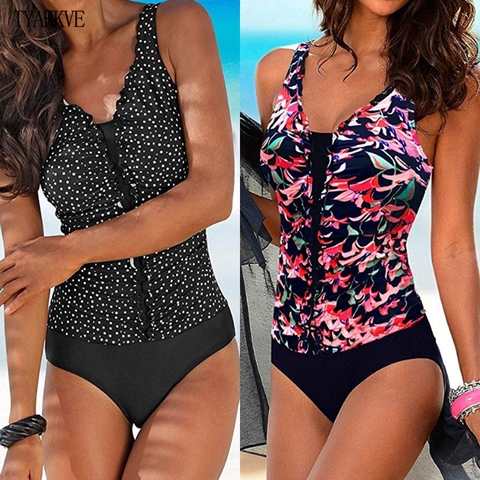 2022 Vintage One Piece Swimsuit Women Swimwear Slimming Push Up Bathing Suit Ruched Tummy Control Swimming Suit Beachwear XXL ► Photo 1/6