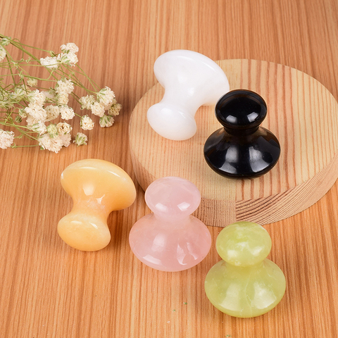 Mixed Mushroom Massager Natural Stone Massage Facial Chin Gua Sha Tool Crystal Quartz SPA Hot Acupuncture Healing Eye Health ► Photo 1/6