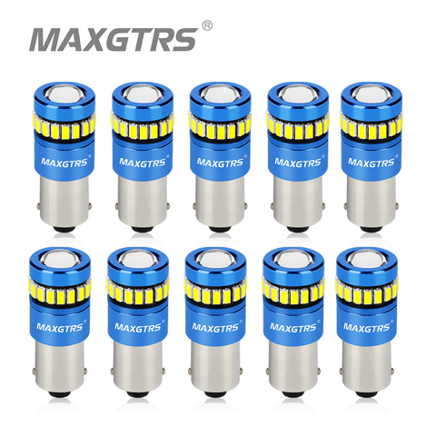 10x High Power Canbus Error Free BA9S T4W BAX9S H6W BAY9S H21W LED Reverse Parking Side Light License Plate Lights White ► Photo 1/6