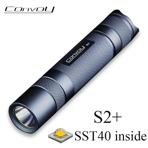 Flashlight Linterna LED Convoy S2+ SST40 1800lm 6500K 5000K 18650 Flash Light Temperature protection Camping Fishing Work Light ► Photo 1/6