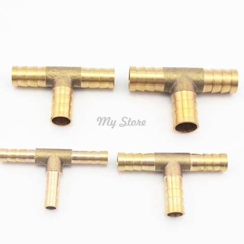 1Pc 6-12mm BRASS T Hose Joiner Piece 3 WAY Fuel Water Air Pipe TEE CONNECTOR ► Photo 1/2