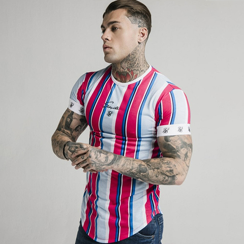 Summer SikSilk Male T Shirt Silk Silk Tshirt O-Neck Short Funny Mens Shirts T Shirts Sik Silk Men Tops Tees ► Photo 1/6