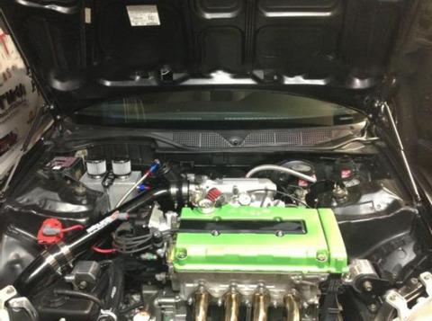 Front Hood Bonnet Gas Struts Lift Support Shock Damper Carbon Fiber For 1996-2000 Honda Civic EK9 ► Photo 1/6