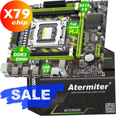 Atermiter X79  X79G Motherboard LGA 2011 USB2.0 SATA3 Support REG ECC Memory and Xeon E5 Processor 4DDR3 ► Photo 1/6