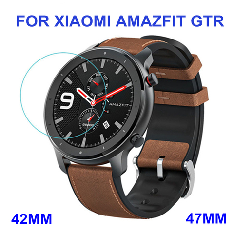 2 Pcs Tempered Glass Screen Protector Clear Film For Xiaomi Huami Amazfit GTR 47MM 42MM Smart Watch Wristbands Accessories ► Photo 1/6