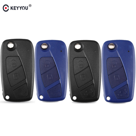 KEYYOU 2/3 Buttons Filp Remote Car Key Shell Case For FIAT Iveco Punto Ducato Stilo Panda Idea Doblo Bravo Fob switchblade key ► Photo 1/6