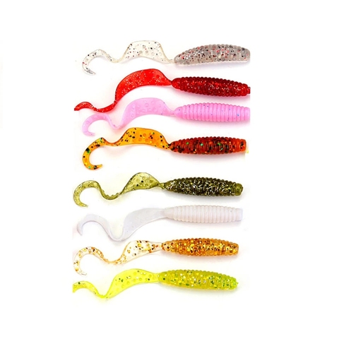 10PCS/Lot Silicone bait 9cm 2.5g iscas artificiais pesca Maggots Grub Worm Fishing Tackle Fishing Lures ► Photo 1/6