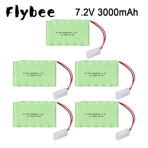 7.2V 3000mah 2800mAh Ni-MH AA Rechargable Battery Tamiya Plug For RC Truck/ RC Racing car/ RC boat model  7.2 v 3000 mah battery ► Photo 1/6