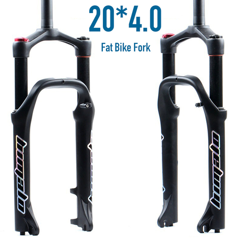 20 Inch MTB Mountain Bike Road Bike Fat Air Suspension Fork Shock Absorber Axle 135mm for Fatbike Beach Bike 4.0 Wide Tires ► Photo 1/1