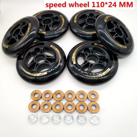 free shipping speed skate wheel 85A  90 MM 100 mm 110 mm  bearing abec-9 ► Photo 1/3