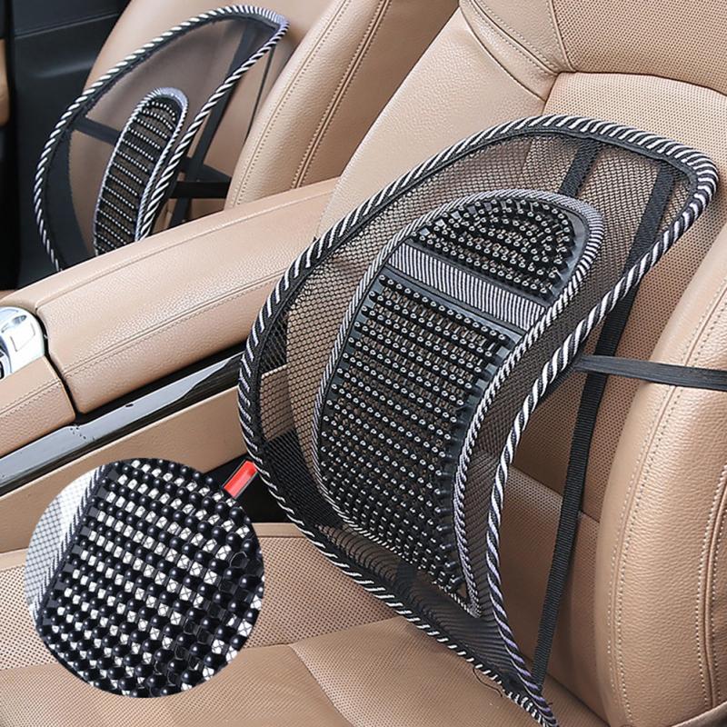 Car Seat Back Support Auto Chair Lumbar Support Cushion Mesh Pad Ventilated  Cool Waist Cushions For Office Home Car Accessories