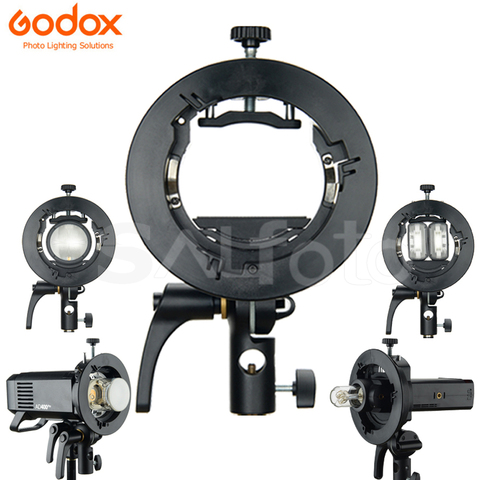 Godox S2 Speedlite Bracket S1 Updated S-Type Bowens Flash Holder Mount for Godox V1 V860II AD200 AD400PRO TT600 Snoot Softbox ► Photo 1/6