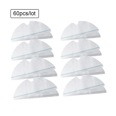 60pcs Replacement disposable Mop Cloths For Xiaomi Roborock S6 T6 s5 max E35 robot Vacuum Cleaner moping cloths pads Parts ► Photo 1/6