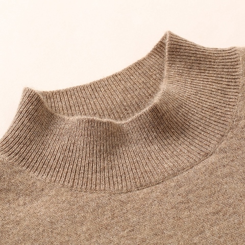 Top Grade Woman Pullover 100% Goat Cashmere Knitting Jumpers 2022 Winter New Half-high Oneck Soft Warm Sweater Female Tops ► Photo 1/6