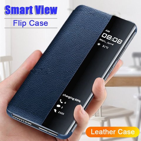 Smart View Flip Case For Huawei P40 P20 P30 Pro Mate 20 10 9 Lite P10 Plus Honor 20 Pro 10 9 Lite 9X 8X P Smart 2022  Cover ► Photo 1/6