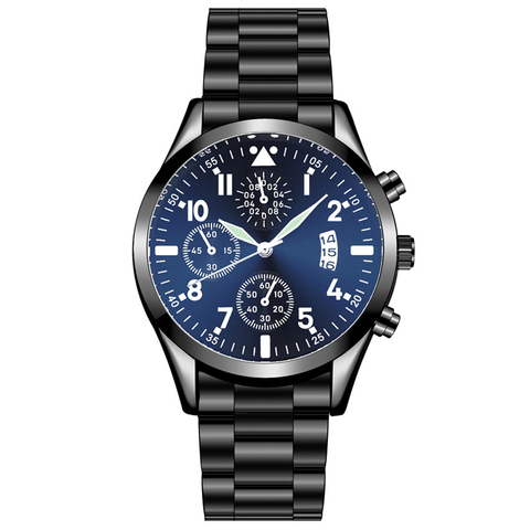 Quartz Wristwatch Luminous HEZHUKEJI Men's Watches Classic Calendar Mens Business Steel Watch Relogio Masculino Popular Saati Ho ► Photo 1/6