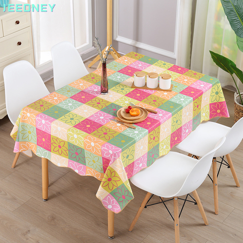 Plaid Printing Table Cloth PVC Rectangular Table Cover Desk Cover Tablecloth Table Cloths Waterproof Stain Tablecloths Oilcloth ► Photo 1/6